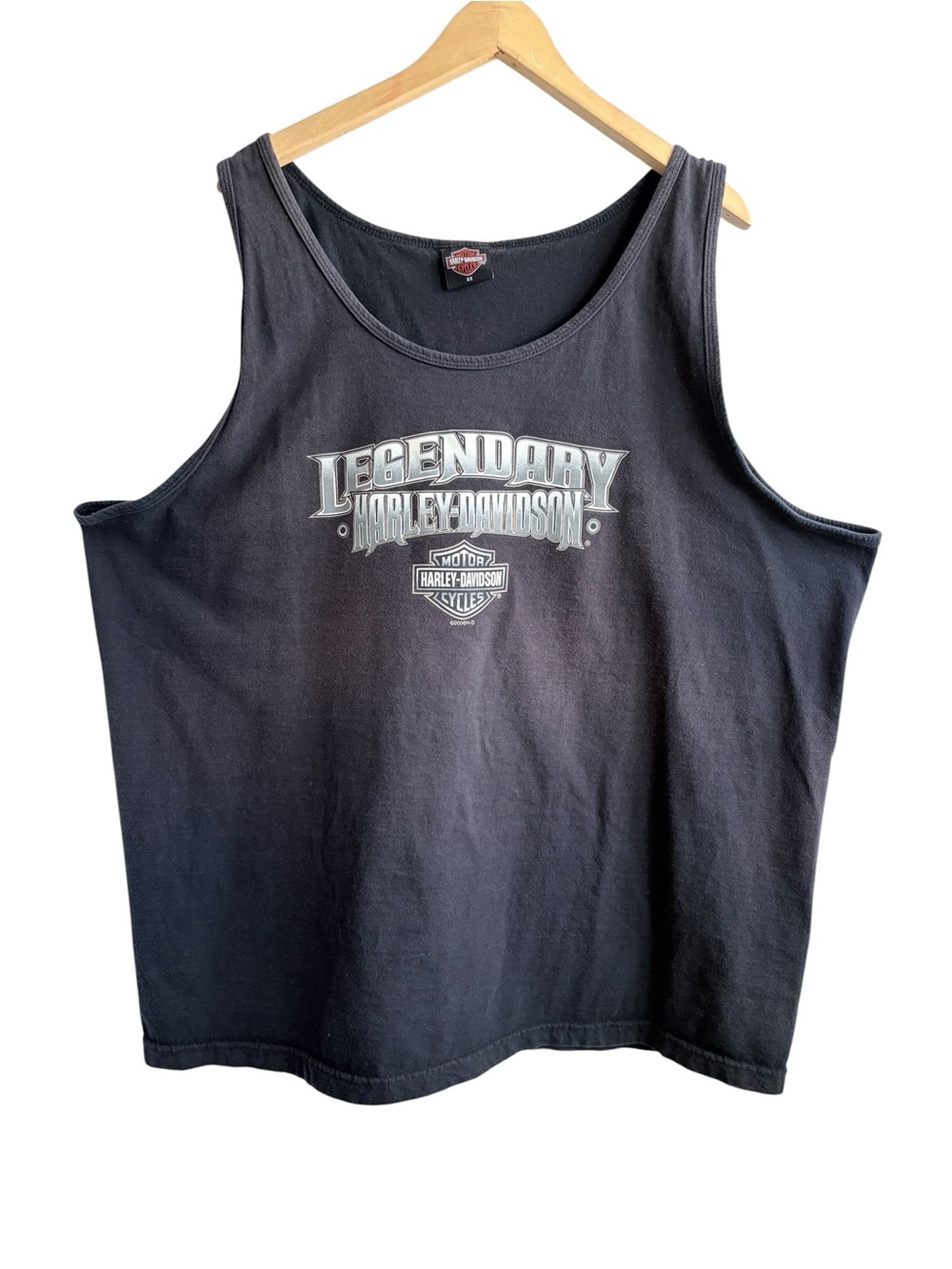 Harley-Davidson "Legendary" Black Sun faded Men Biker Motorcycle Tank Top Sz 3X